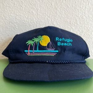 Vintage refugio beach SnapBack hat / cap with rope